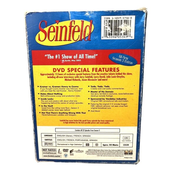 Seinfeld - Season 3 (DVD, 2004, 4-Disc Set) - Picture 3 of 11
